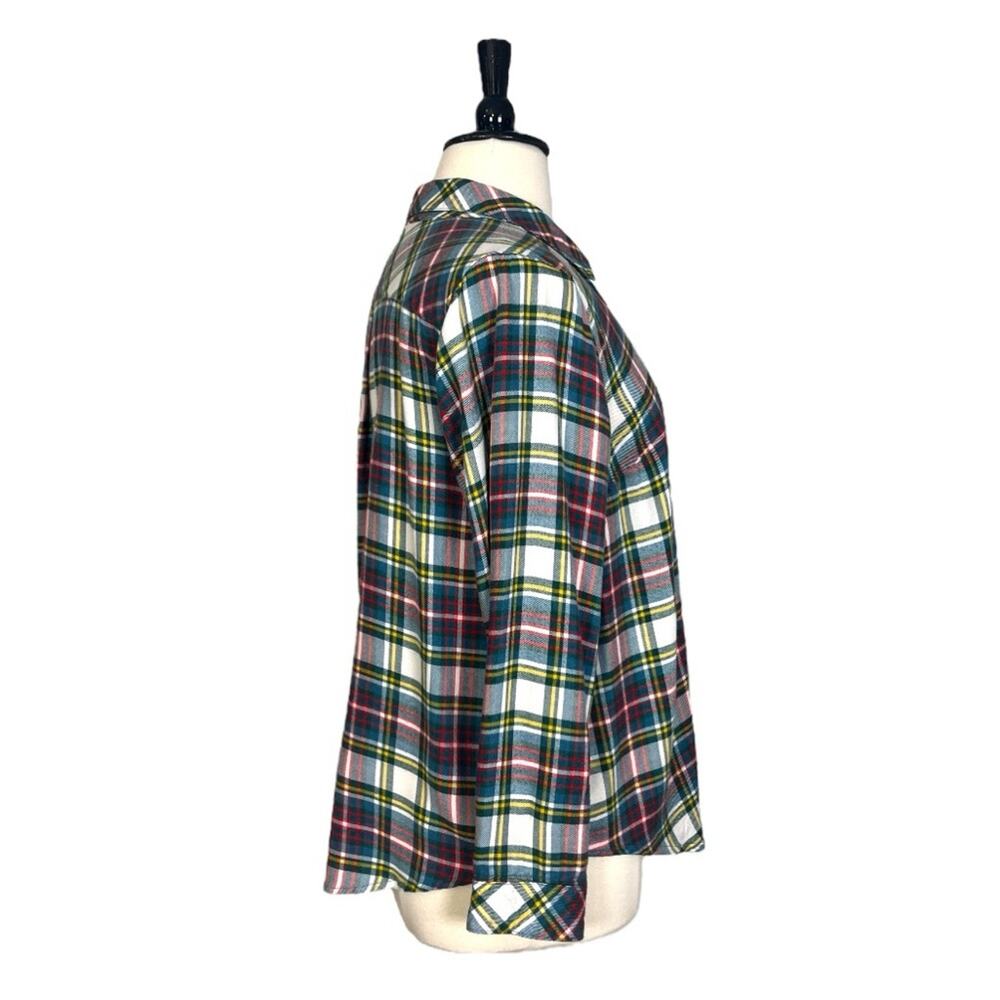 Torrid Button Down Collared Soft Flannel Red Gree… - image 3